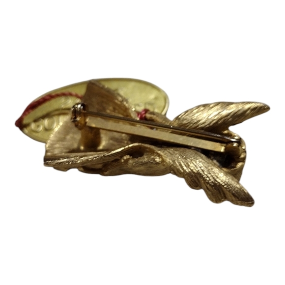 Vintage Creed 24k Gold Plated September Angel Brooch Pin - Picture 5 of 8